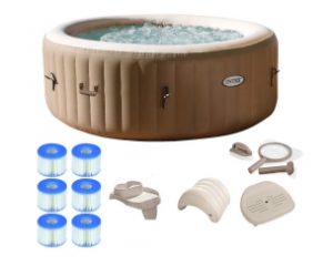 Intex Pure Spa 4 Person Inflatable Portable Hot