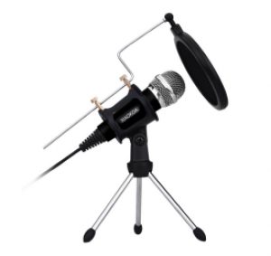 XIAOKOA Professional Podcasting Microphone Black